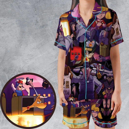 Satin Short-Sleeve Pajamas Set - EG5WJCG5