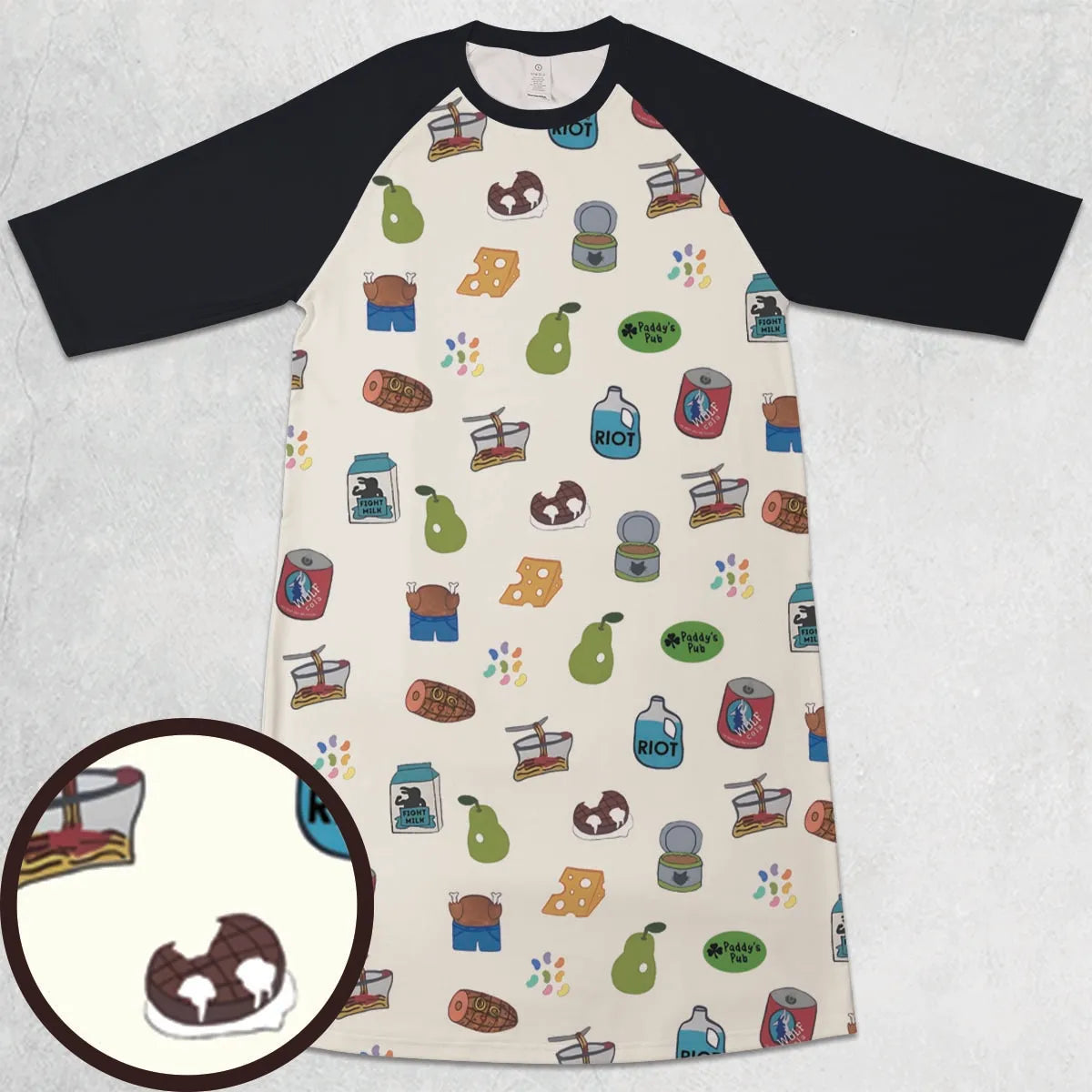 3/4 Sleeve Raglan Dress - WBRDZMUJ