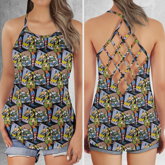 Criss Cross Tank Top - MGQL33HX -  - 1