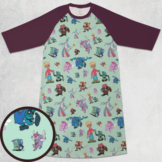 3/4 Sleeve Raglan Dress - 7BZPGDQ4