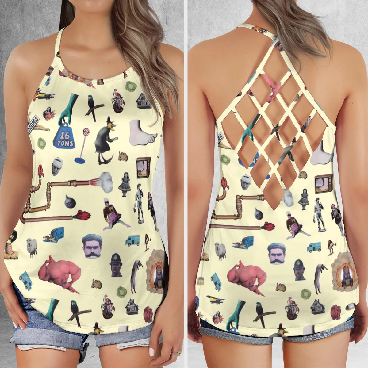 Criss Cross Tank Top - 3WZK7RPH