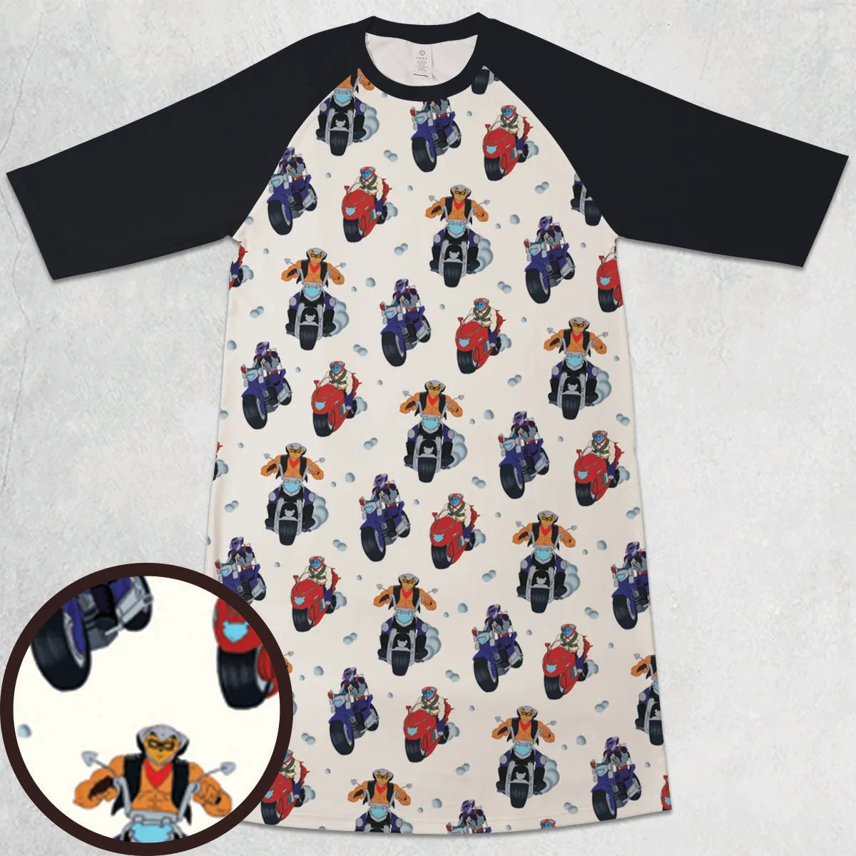 3/4 Sleeve Raglan Dress - 4MCLRPAW
