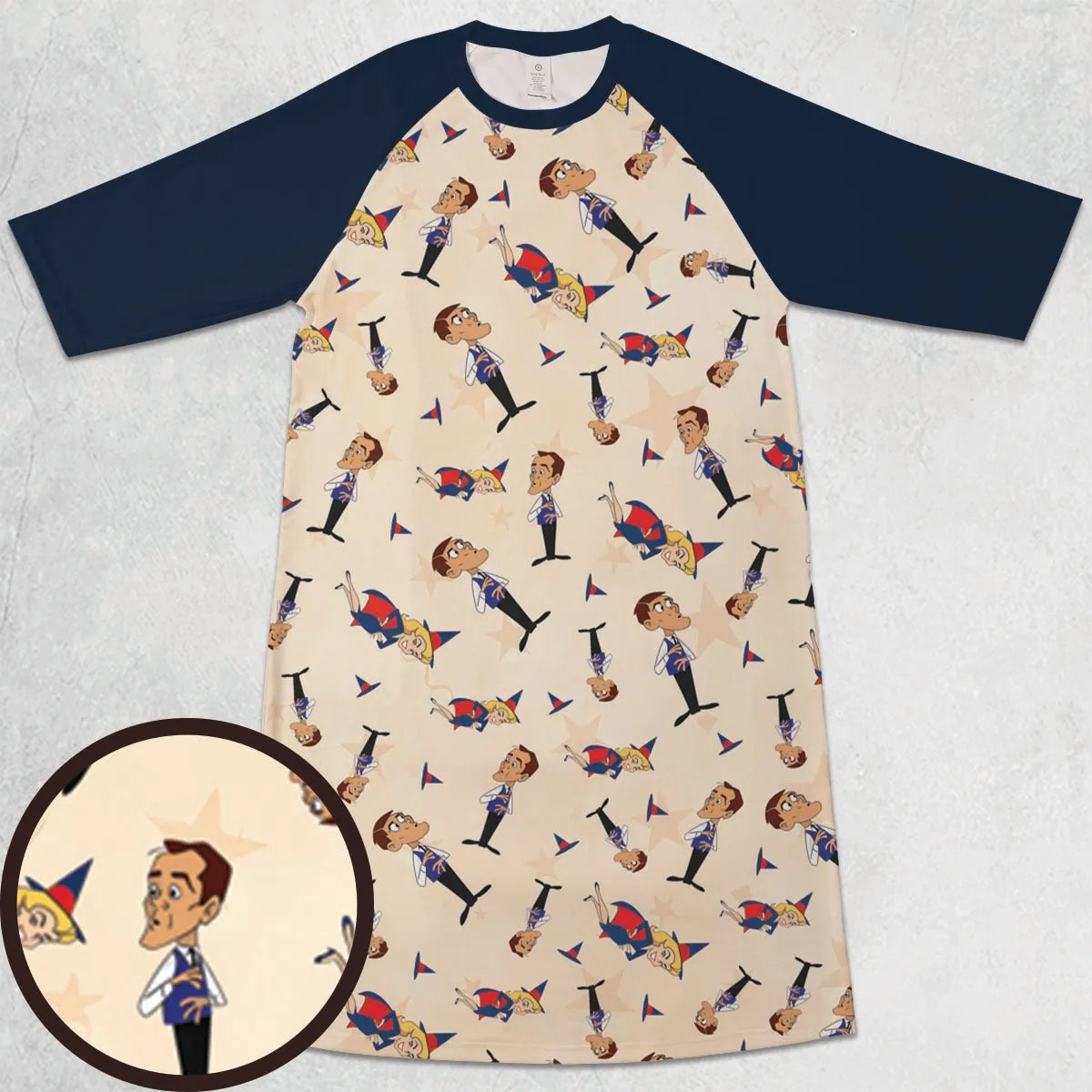 3/4 Sleeve Raglan Dress - SGBSLBFK