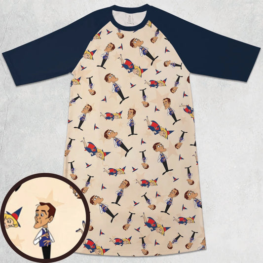 3/4 Sleeve Raglan Dress - SGBSLBFK