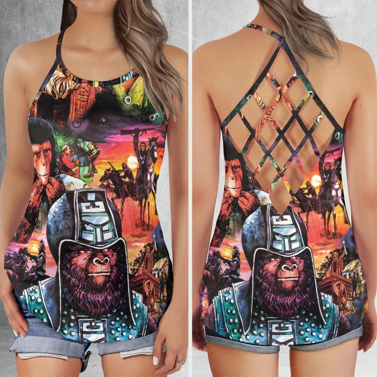 Criss Cross Tank Top - X5EZK92D