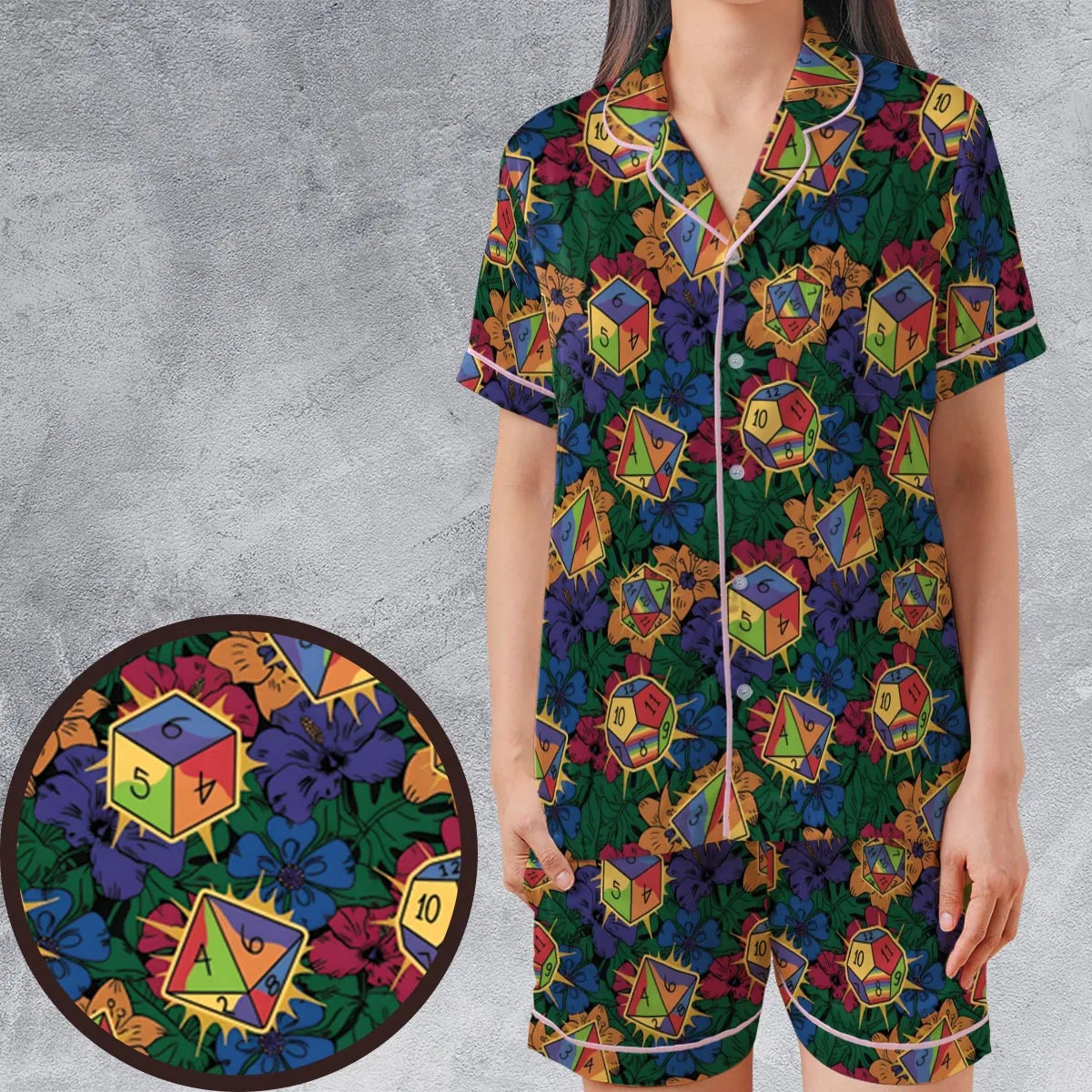 Satin Short-Sleeve Pajamas Set - 581VE3QZ