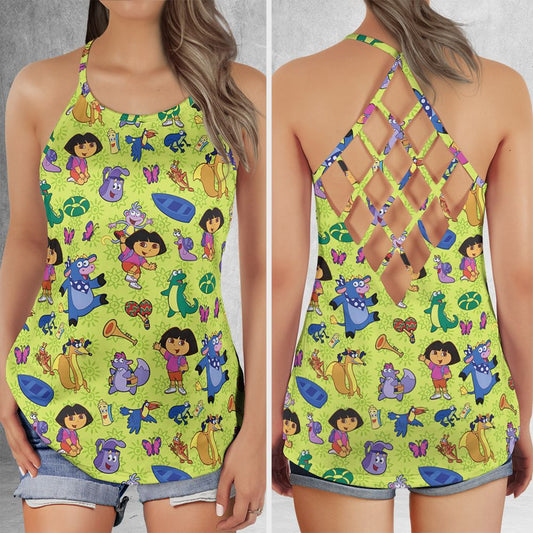 Criss Cross Tank Top - MTKBZMSL -  - 1