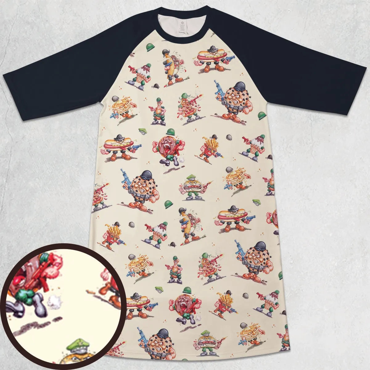 3/4 Sleeve Raglan Dress - R86A28X5