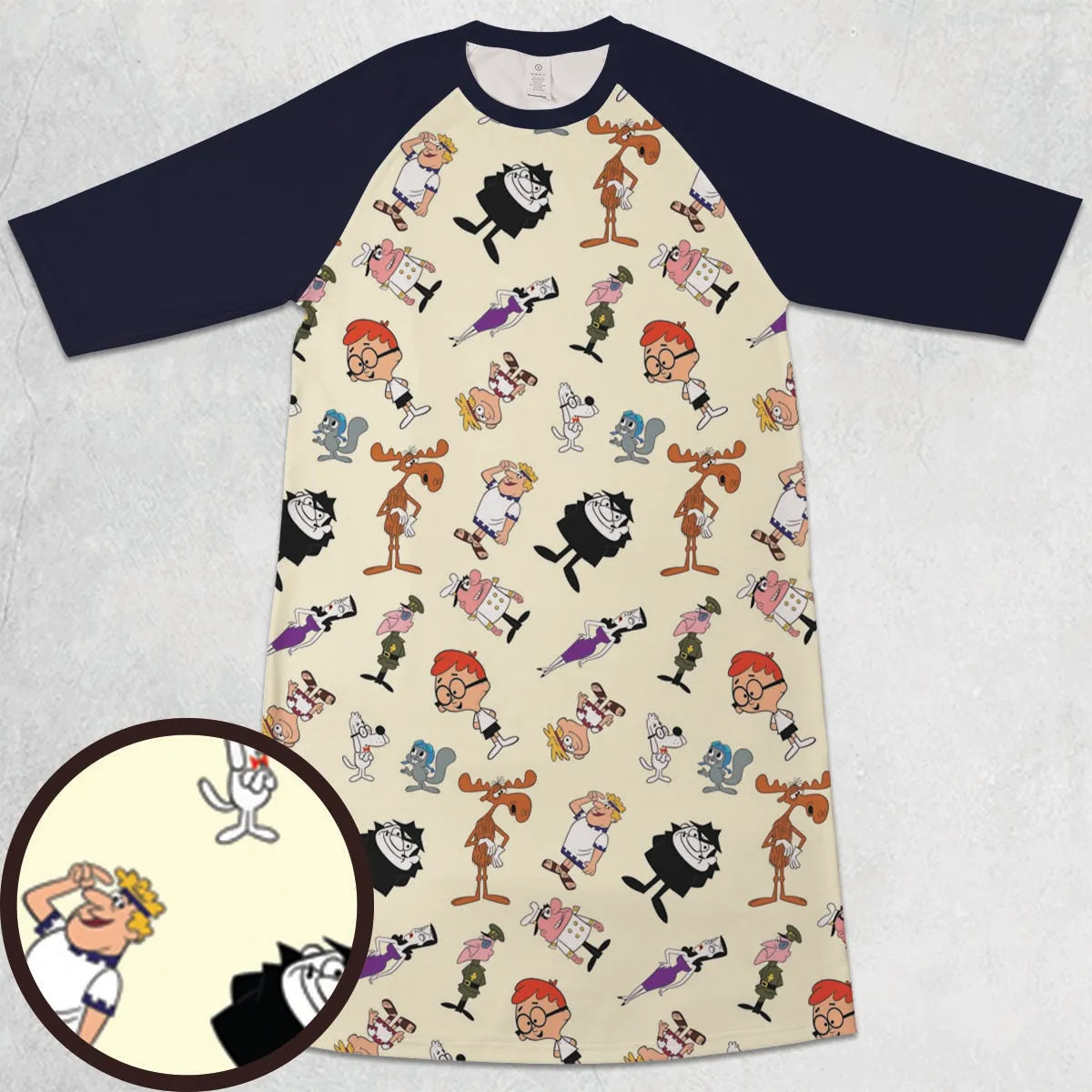 3/4 Sleeve Raglan Dress - 8VCRR9Z5