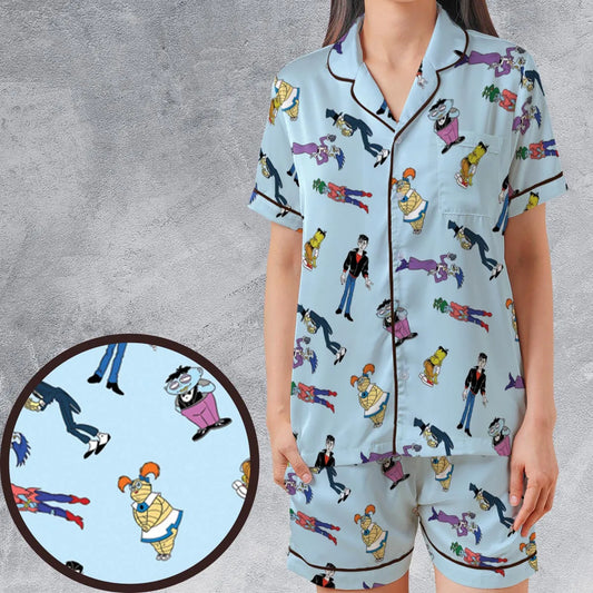 Satin Short-Sleeve Pajamas Set - 69ZPUZHB