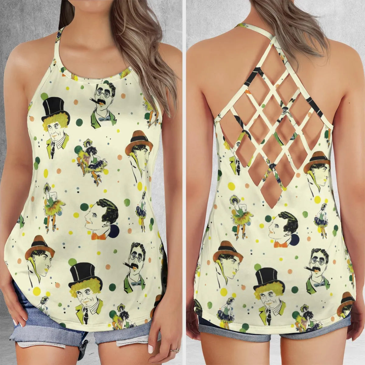 Criss Cross Tank Top - 4MQMX71G