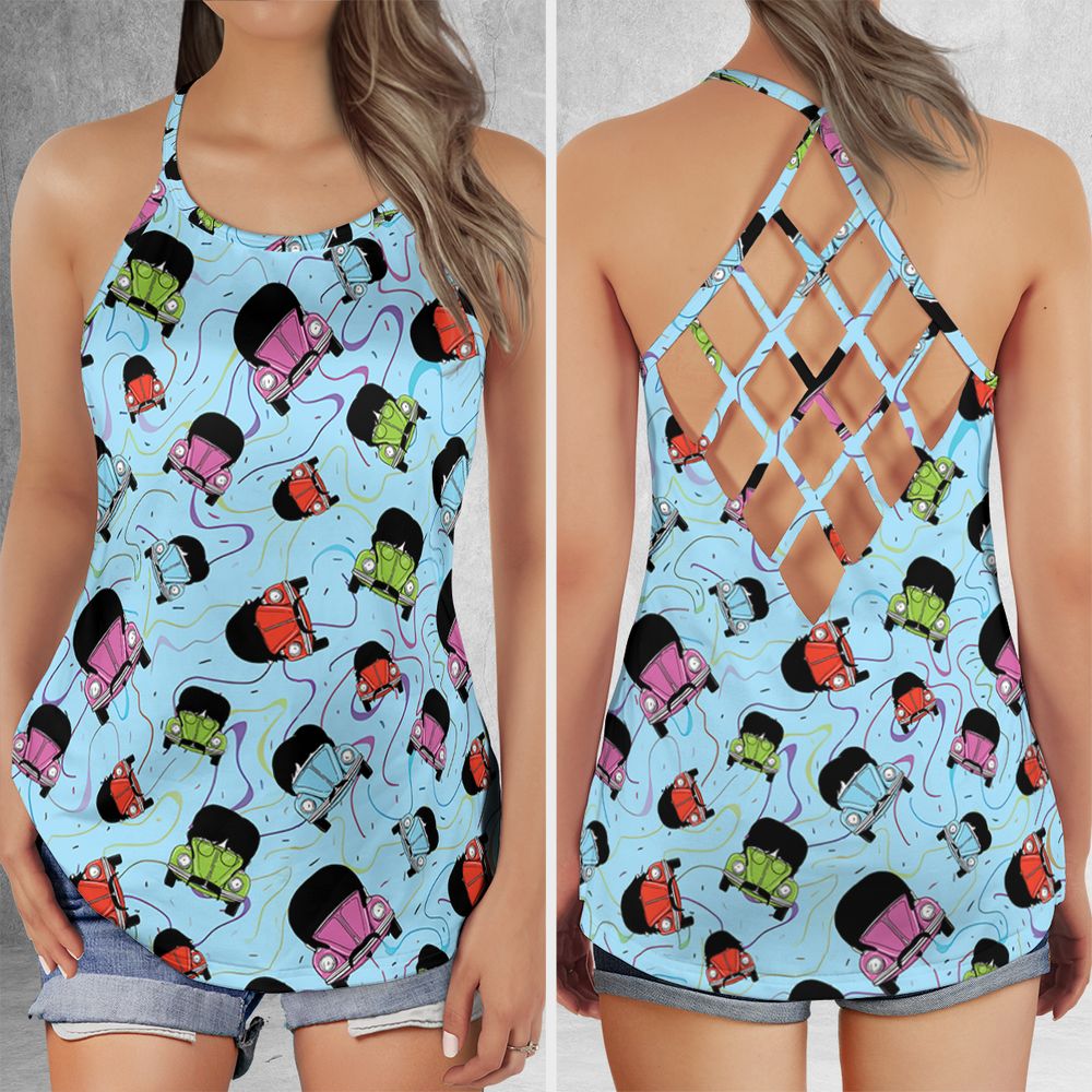 Criss Cross Tank Top - P46TD8ET -  - 1