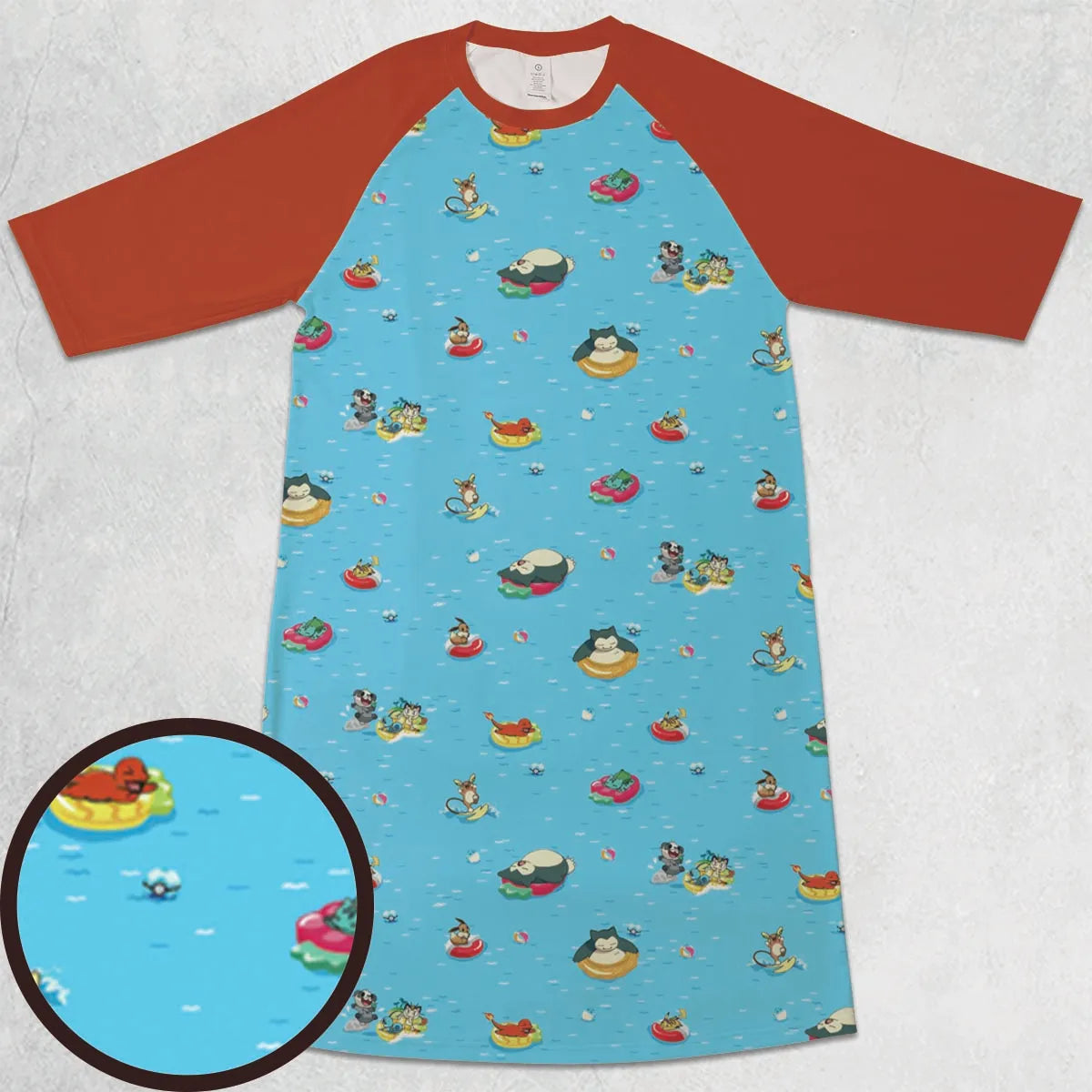 3/4 Sleeve Raglan Dress - Q2NDBEZ2