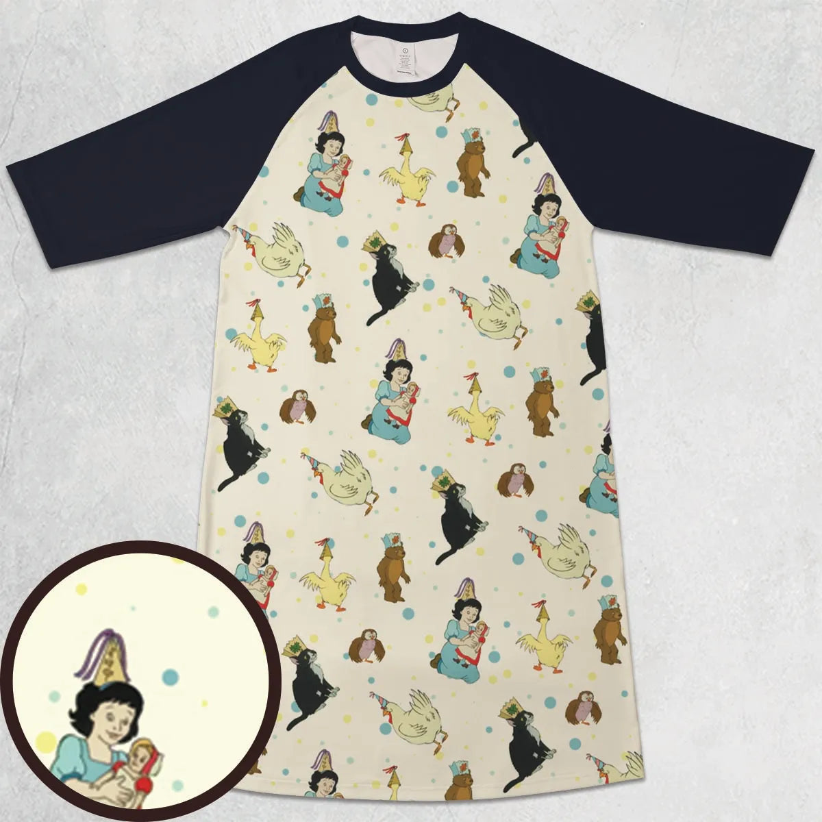3/4 Sleeve Raglan Dress - HHMS57UZ