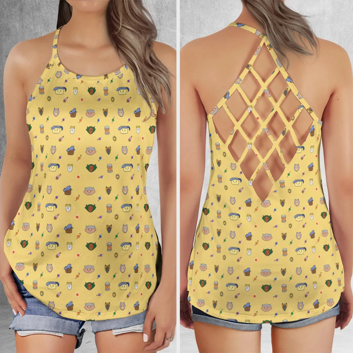 Criss Cross Tank Top - 9FXWT72R
