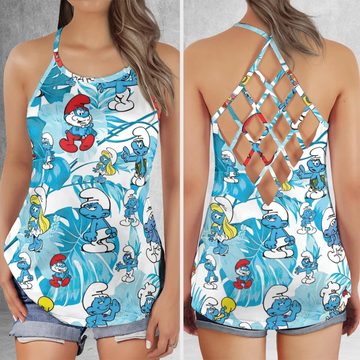 Criss Cross Tank Top - NLD8EVFN