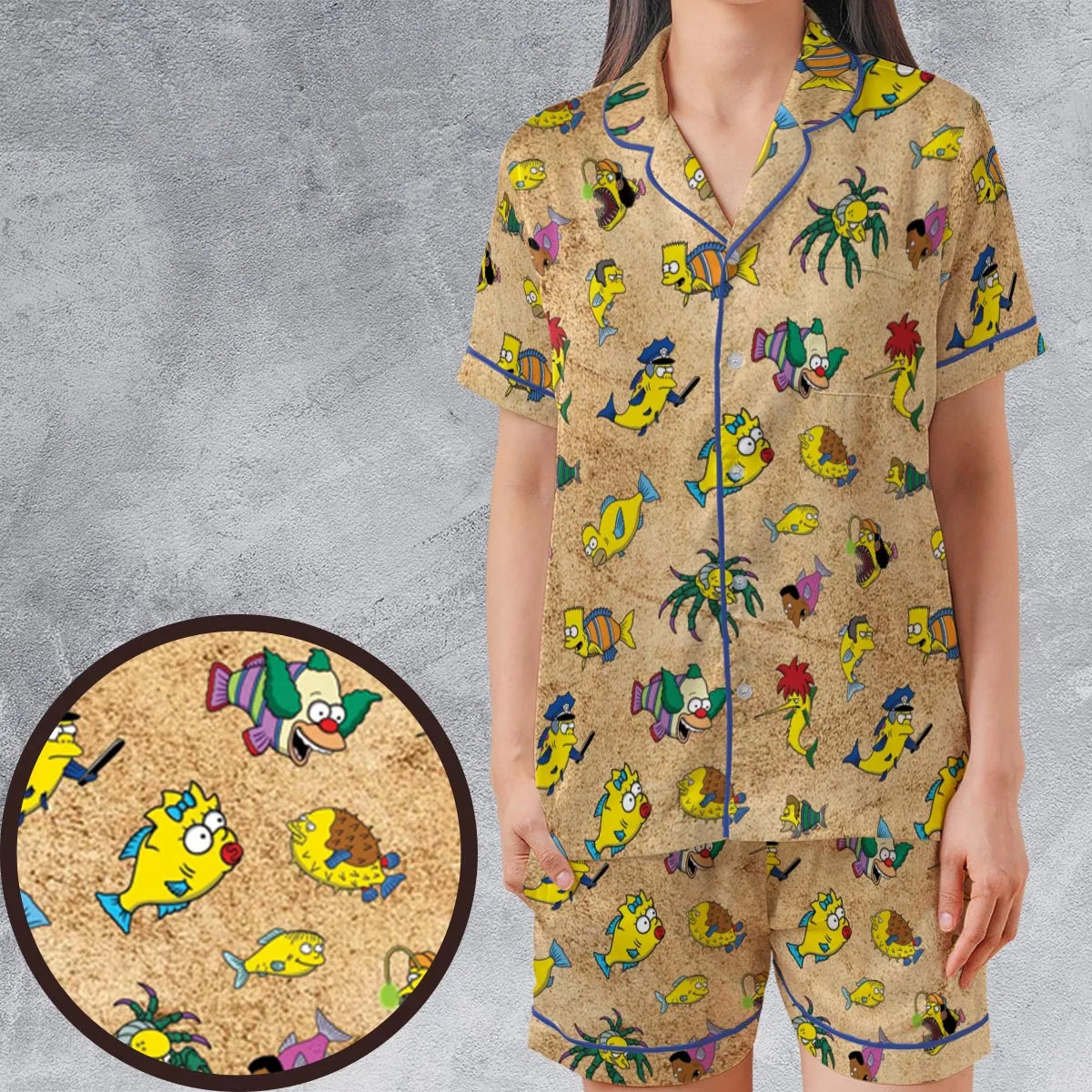 Satin Short-Sleeve Pajamas Set - 4WWH85L7