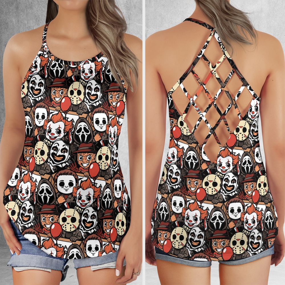 Criss Cross Tank Top - LRCNMBLA -  - 1