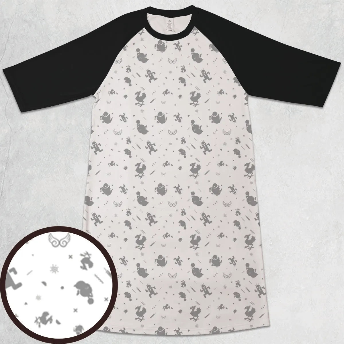 3/4 Sleeve Raglan Dress - DJYG65HL