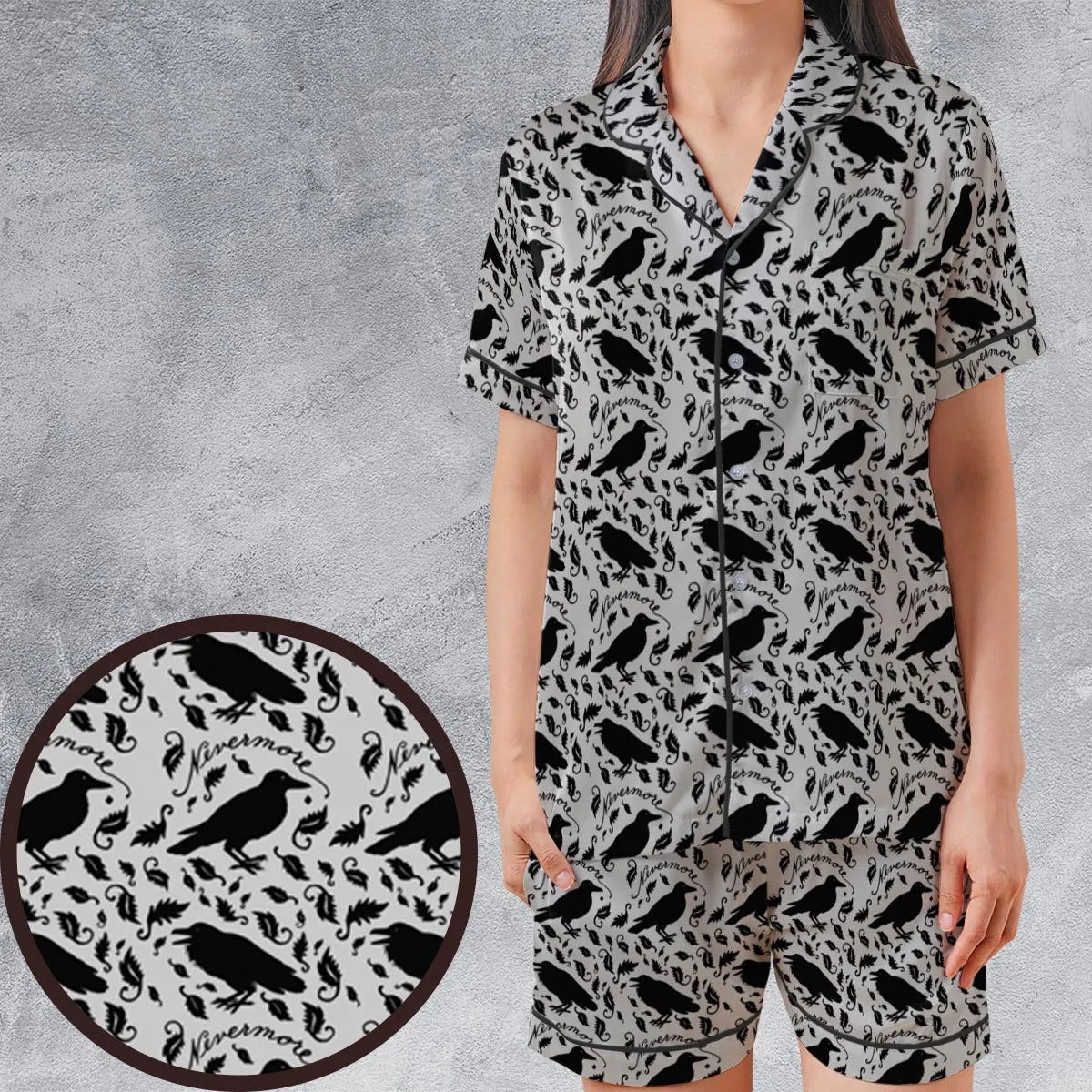 Satin Short-Sleeve Pajamas Set - X3HUWLE7