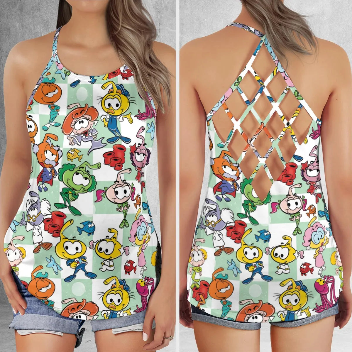 Criss Cross Tank Top - YFF8TPDZ
