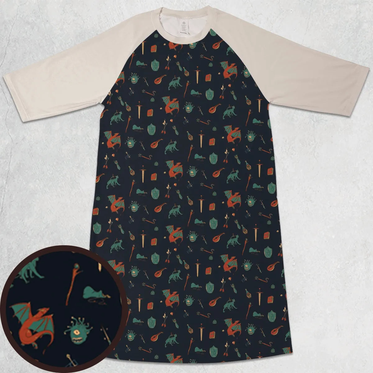 3/4 Sleeve Raglan Dress - FW1BT32V