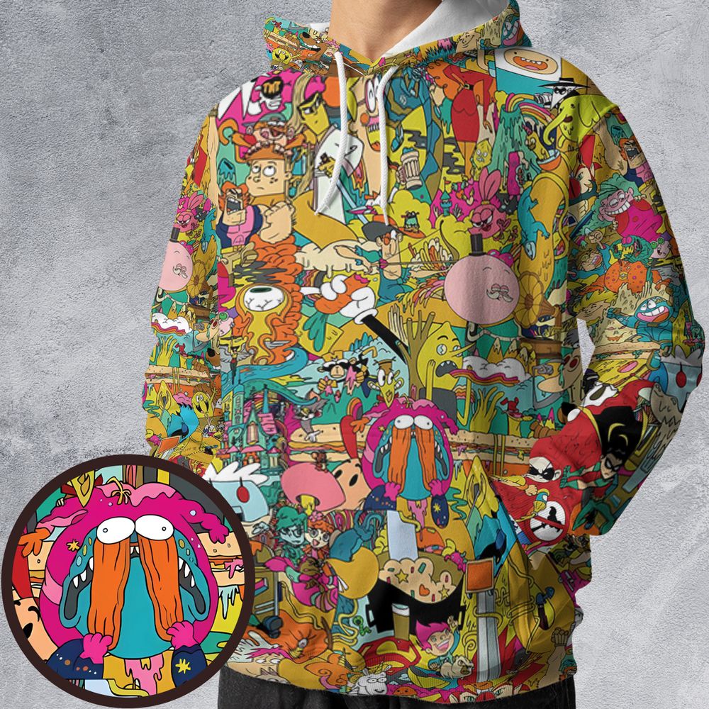 All-over Print Hoodie - M56B34XM -  - 1