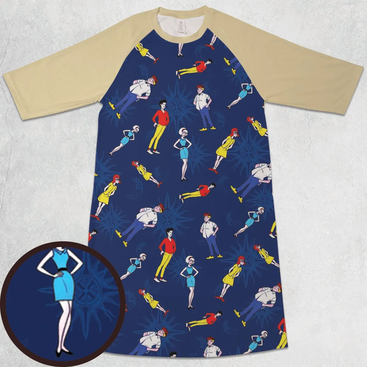 3/4 Sleeve Raglan Dress - CX4Y3XBY