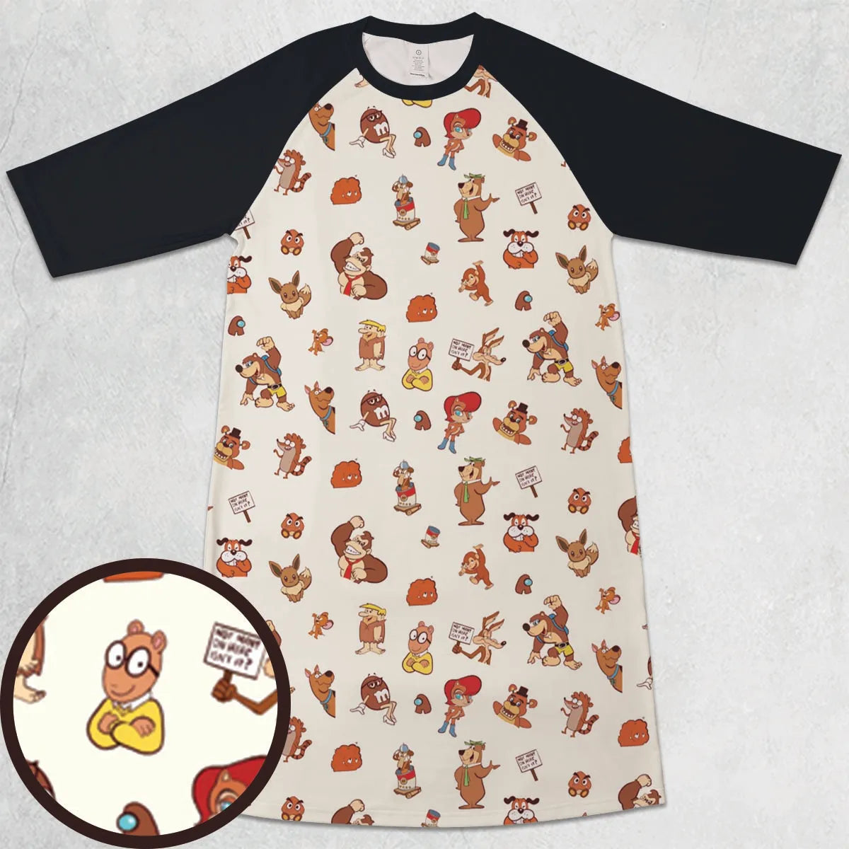 3/4 Sleeve Raglan Dress - JM7HBVHF