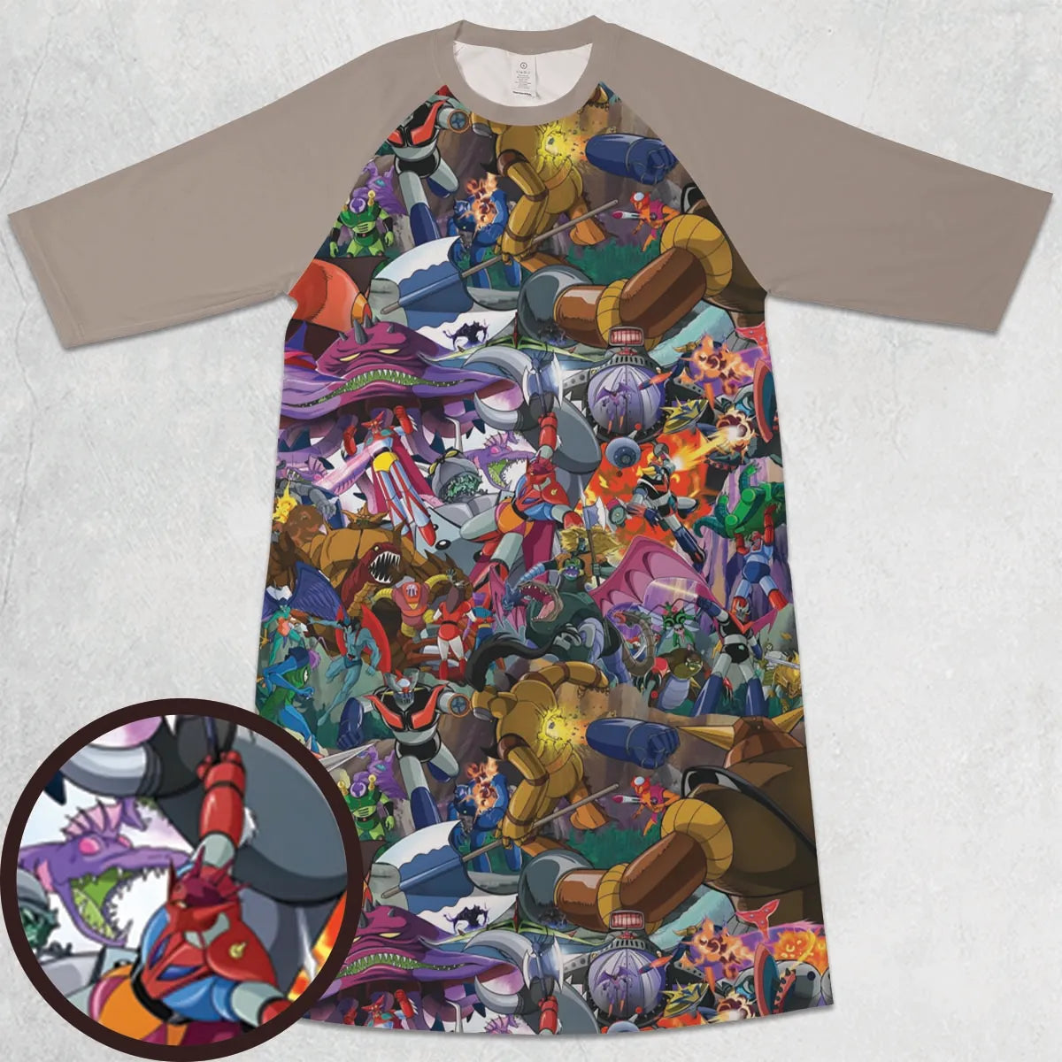 3/4 Sleeve Raglan Dress - V73JKBRF