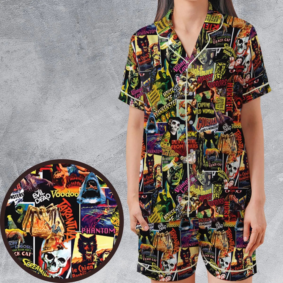 Satin Short-Sleeve Pajamas Set - Z544TVX6