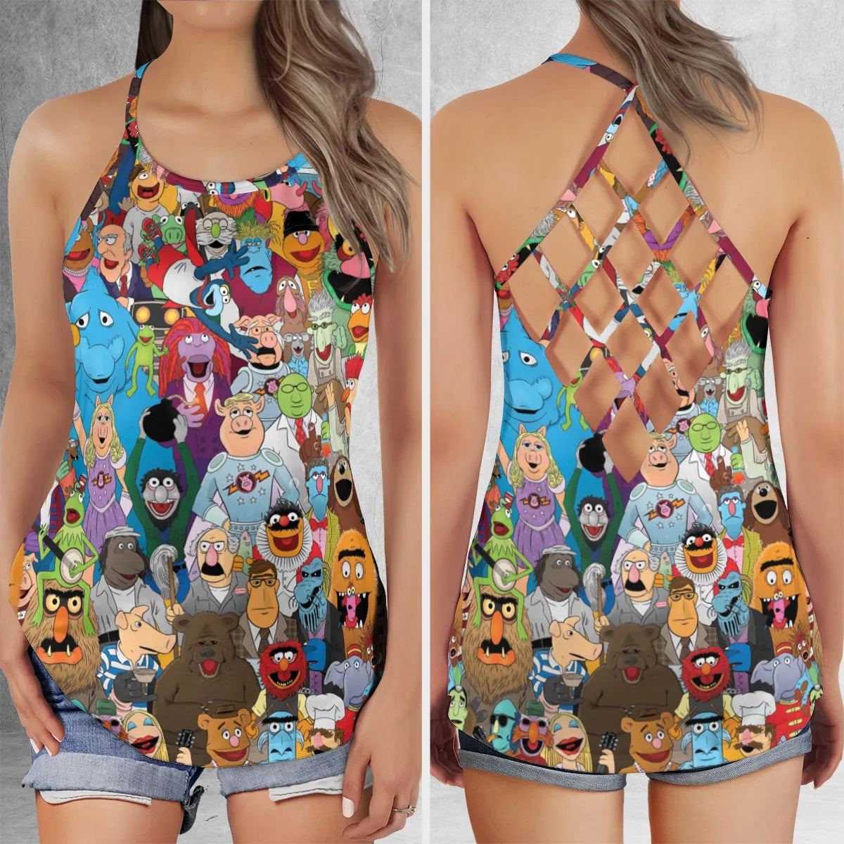 Criss Cross Tank Top - 4UB7WYXU