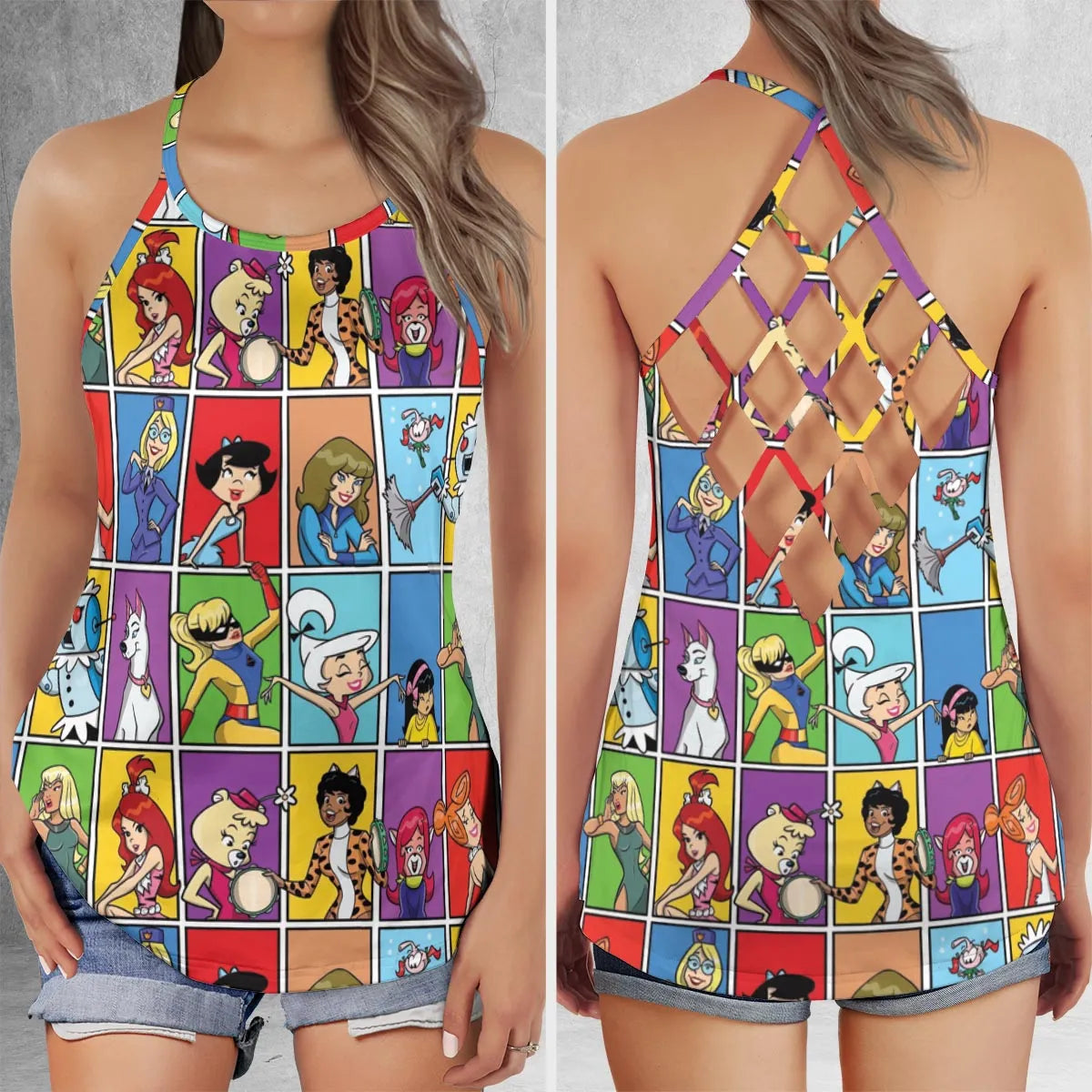 Criss Cross Tank Top - VVBRQCV9