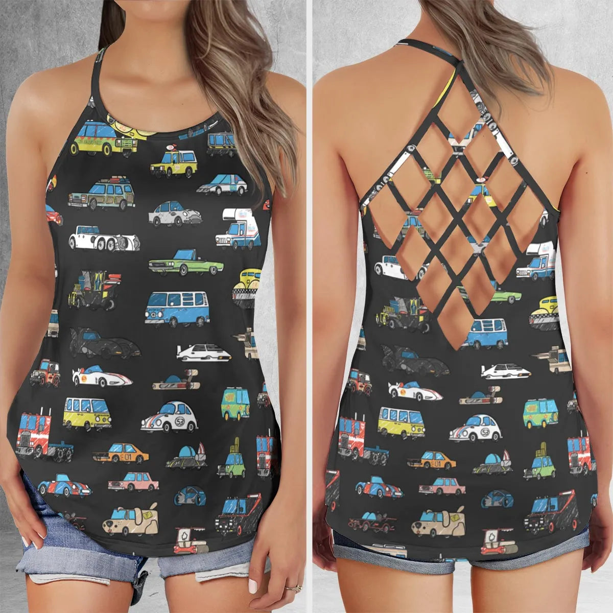 Criss Cross Tank Top - VVABGT1Q