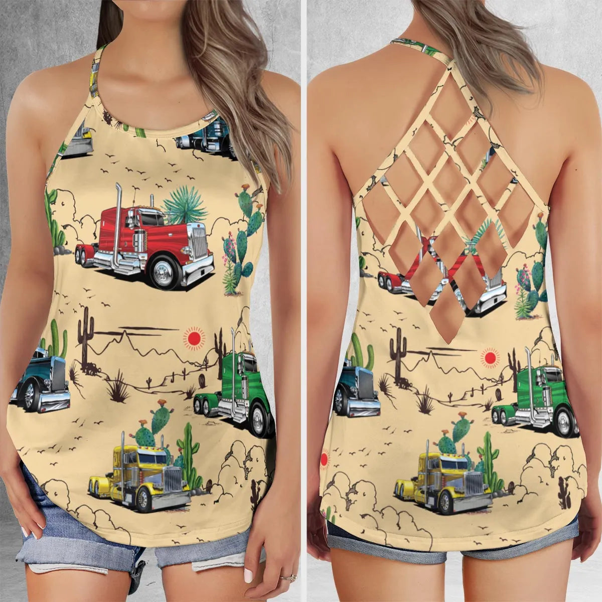 Criss Cross Tank Top - WTP1FGZH