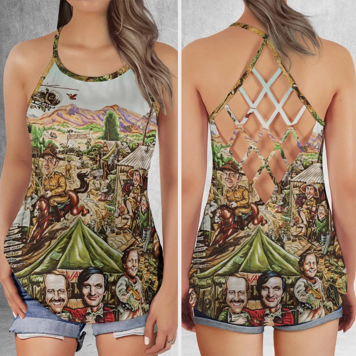 Criss Cross Tank Top - KNUCGSVT