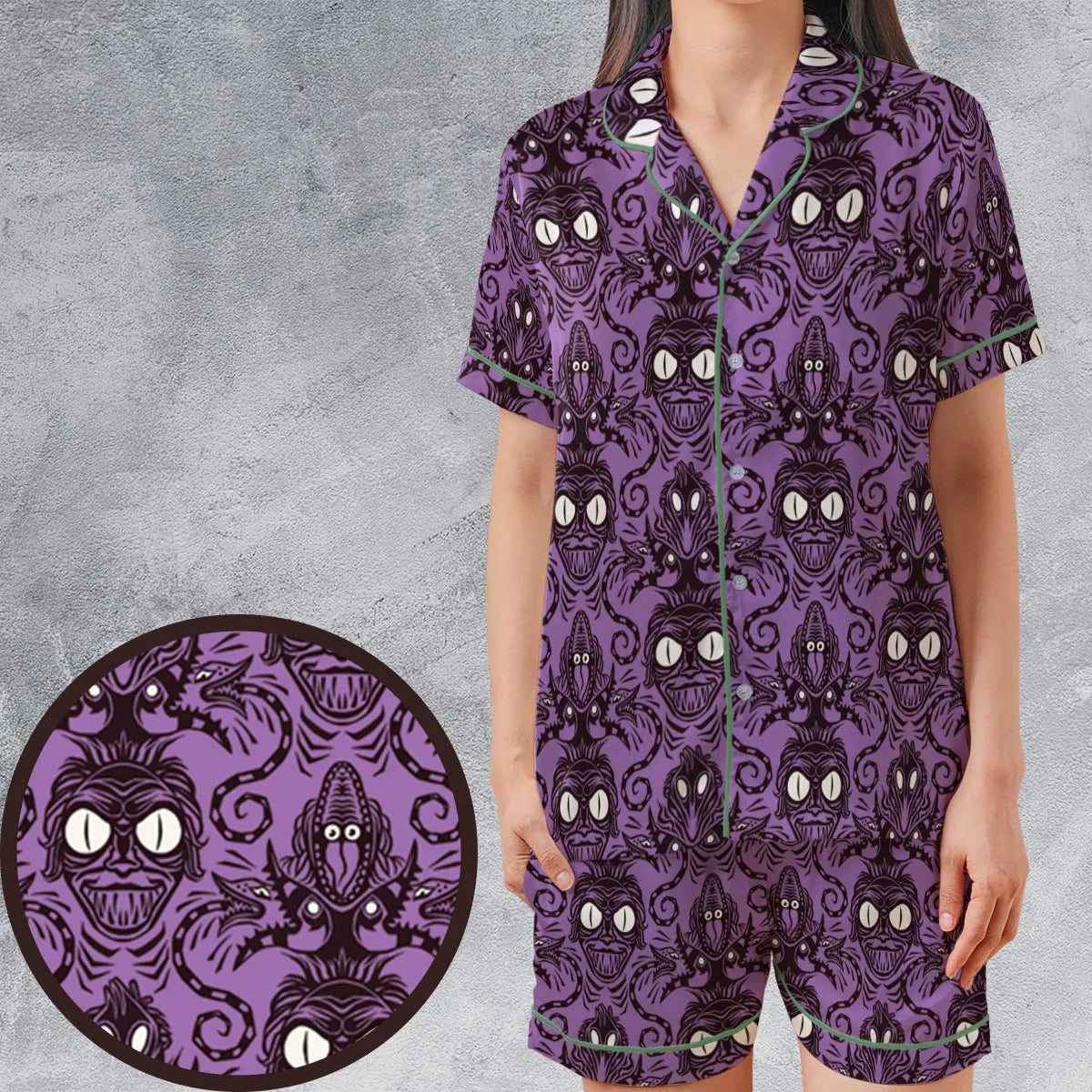 Satin Short-Sleeve Pajamas Set - TP2HRXVH