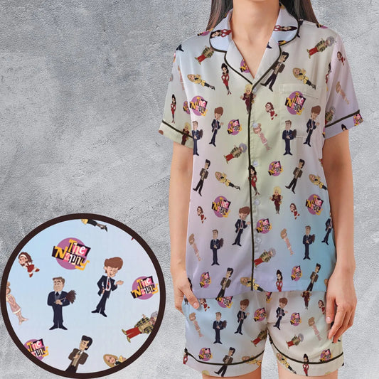 Satin Short-Sleeve Pajamas Set - 1UQWU3MR