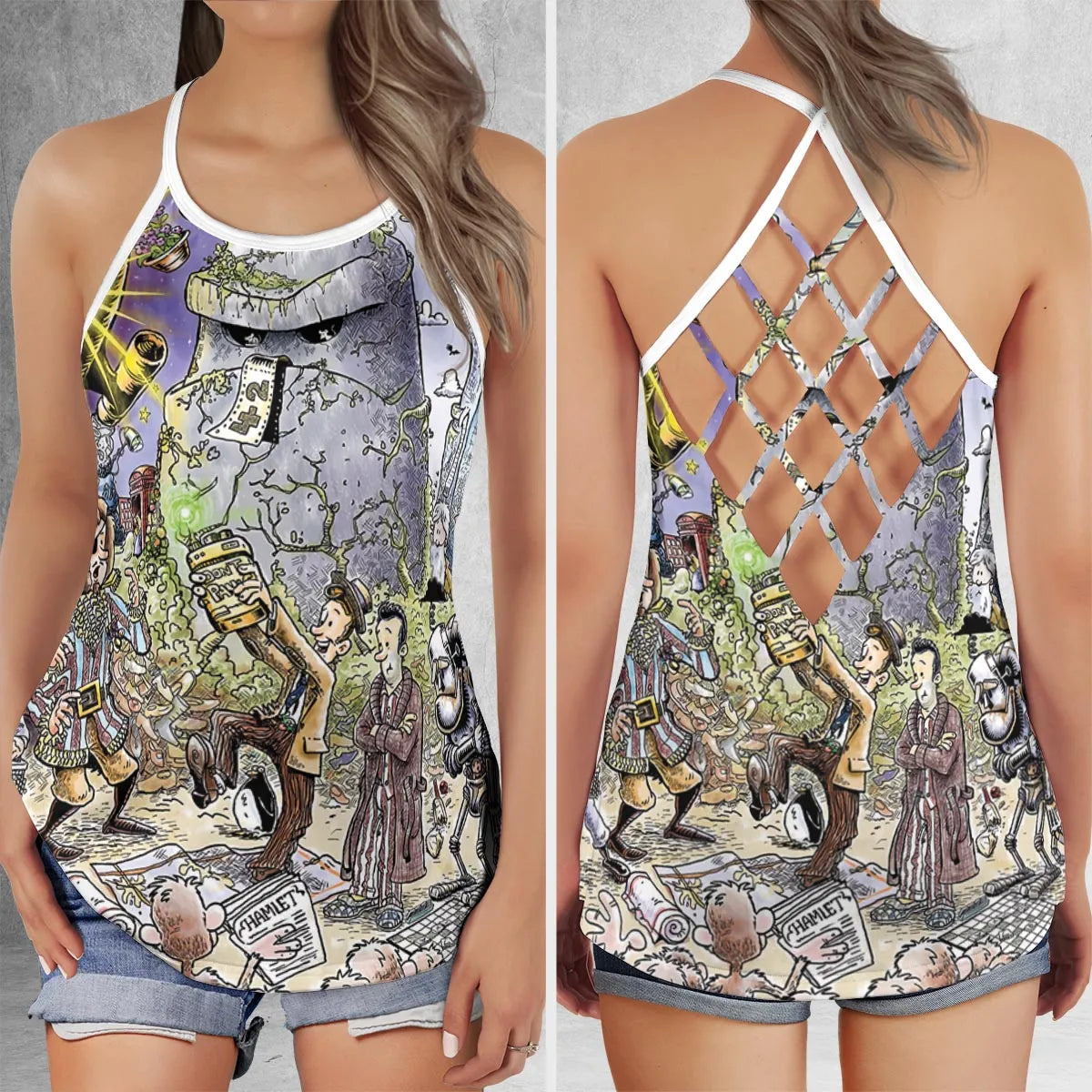 Criss Cross Tank Top - VGMLQF8N