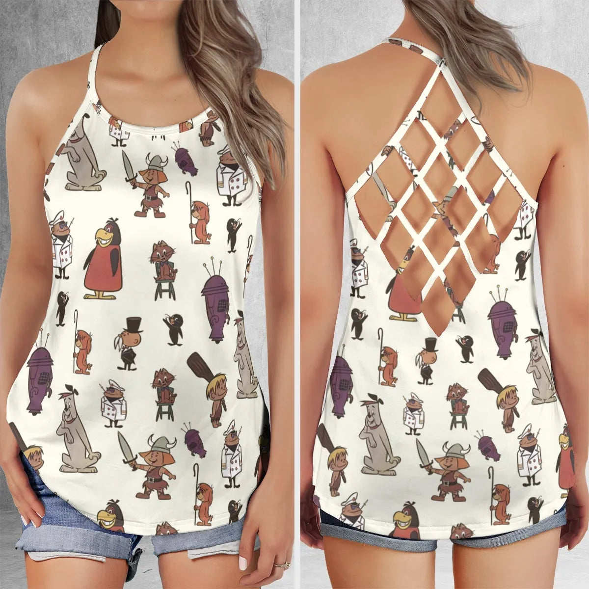 Criss Cross Tank Top - KKA449MS