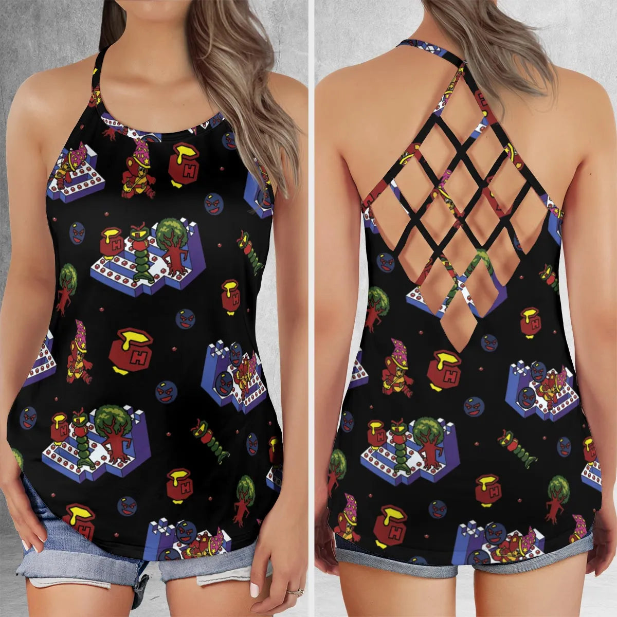 Criss Cross Tank Top - 4C6KFX8S