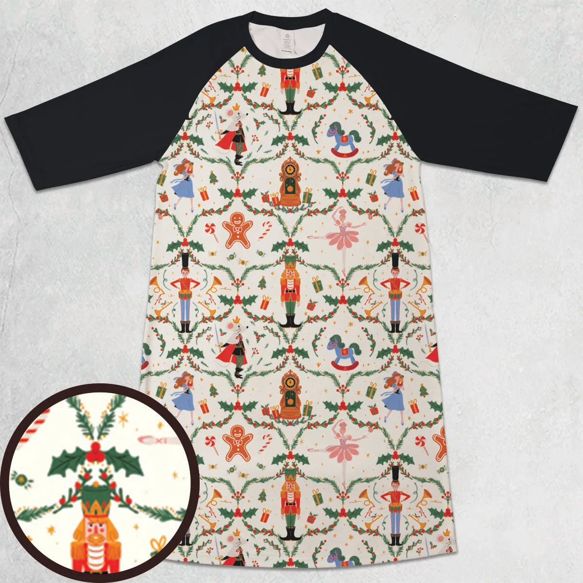 3/4 Sleeve Raglan Dress - 8GRLXWF9