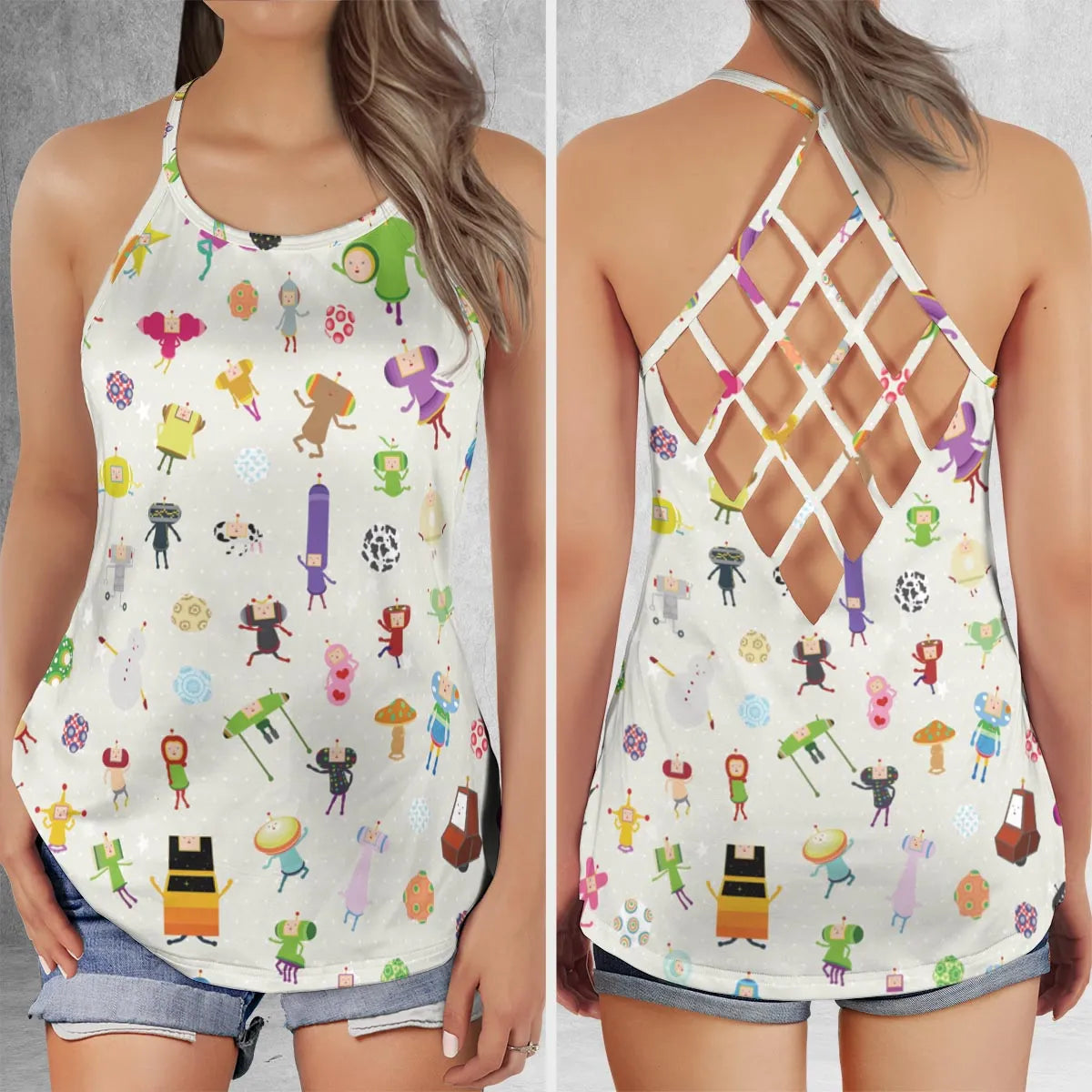 Criss Cross Tank Top - QQSKEFQQ