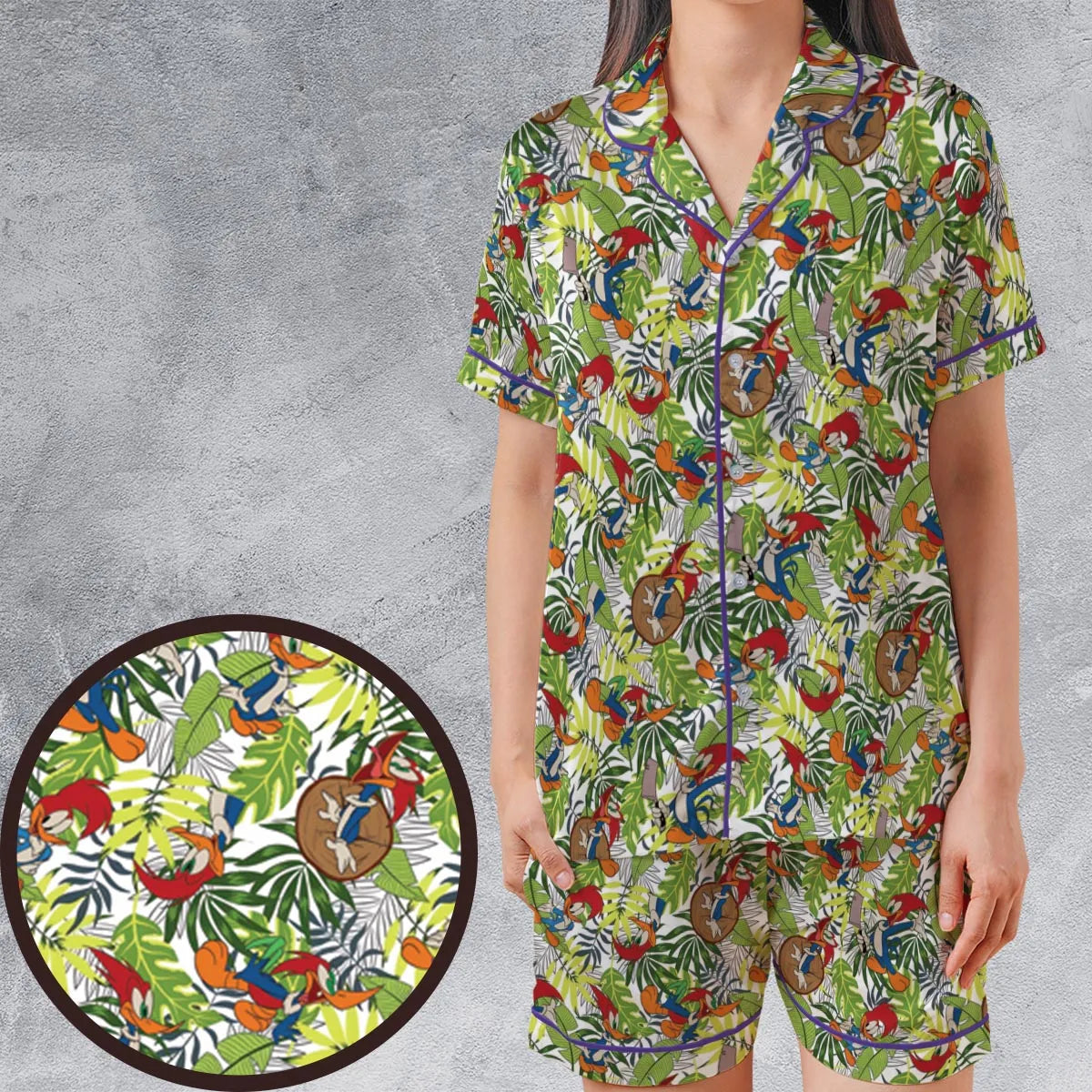 Satin Short-Sleeve Pajamas Set - Y9XGWLCJ