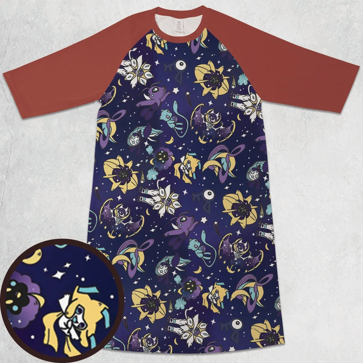 3/4 Sleeve Raglan Dress - NVY7P6MF