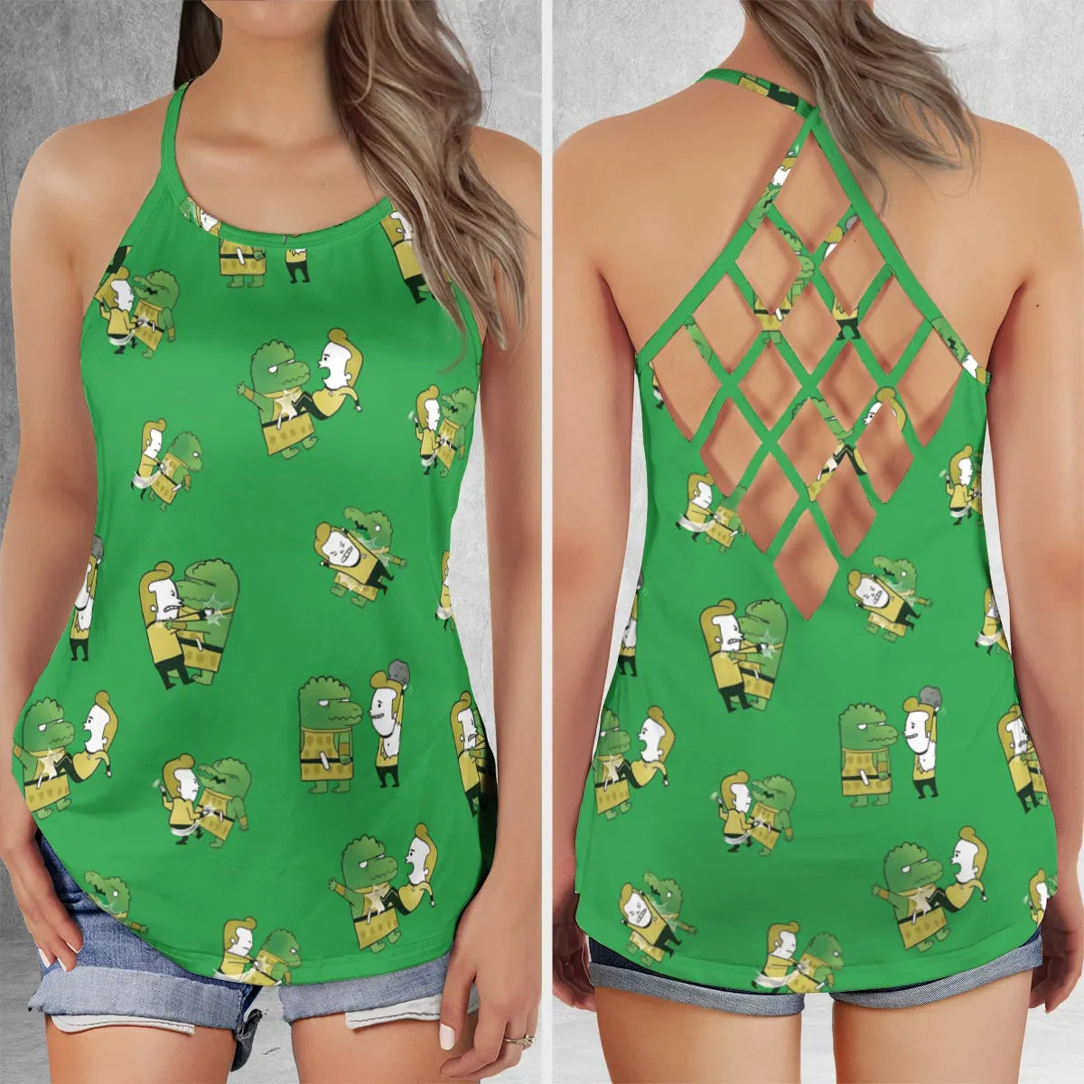 Criss Cross Tank Top - FWQ9V7FT