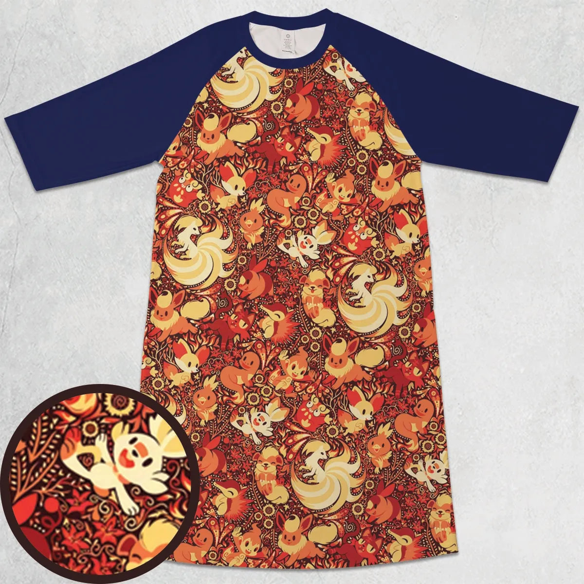 3/4 Sleeve Raglan Dress - N2HFKGB9