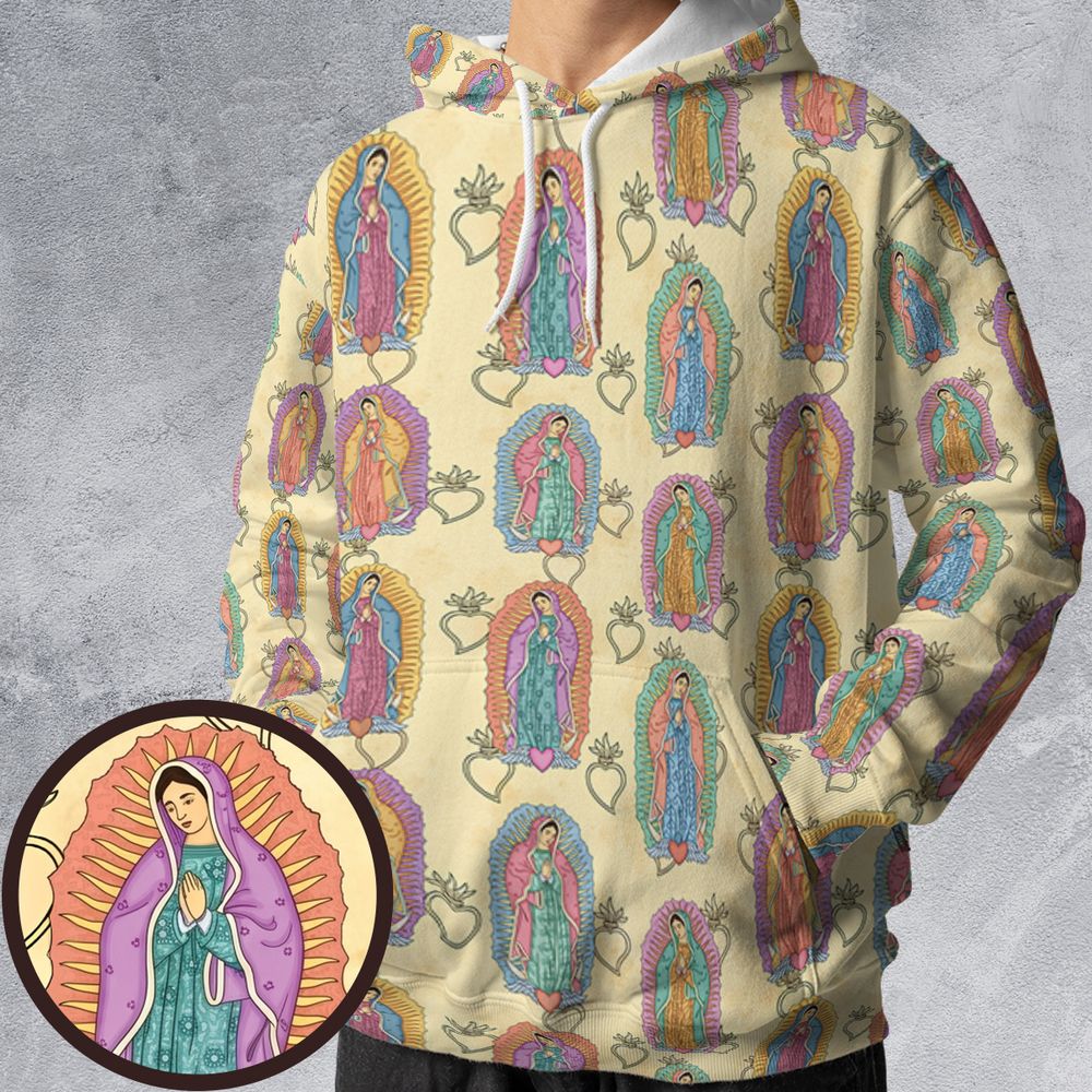 All-over Print Hoodie - E6X5HUTX -  - 1