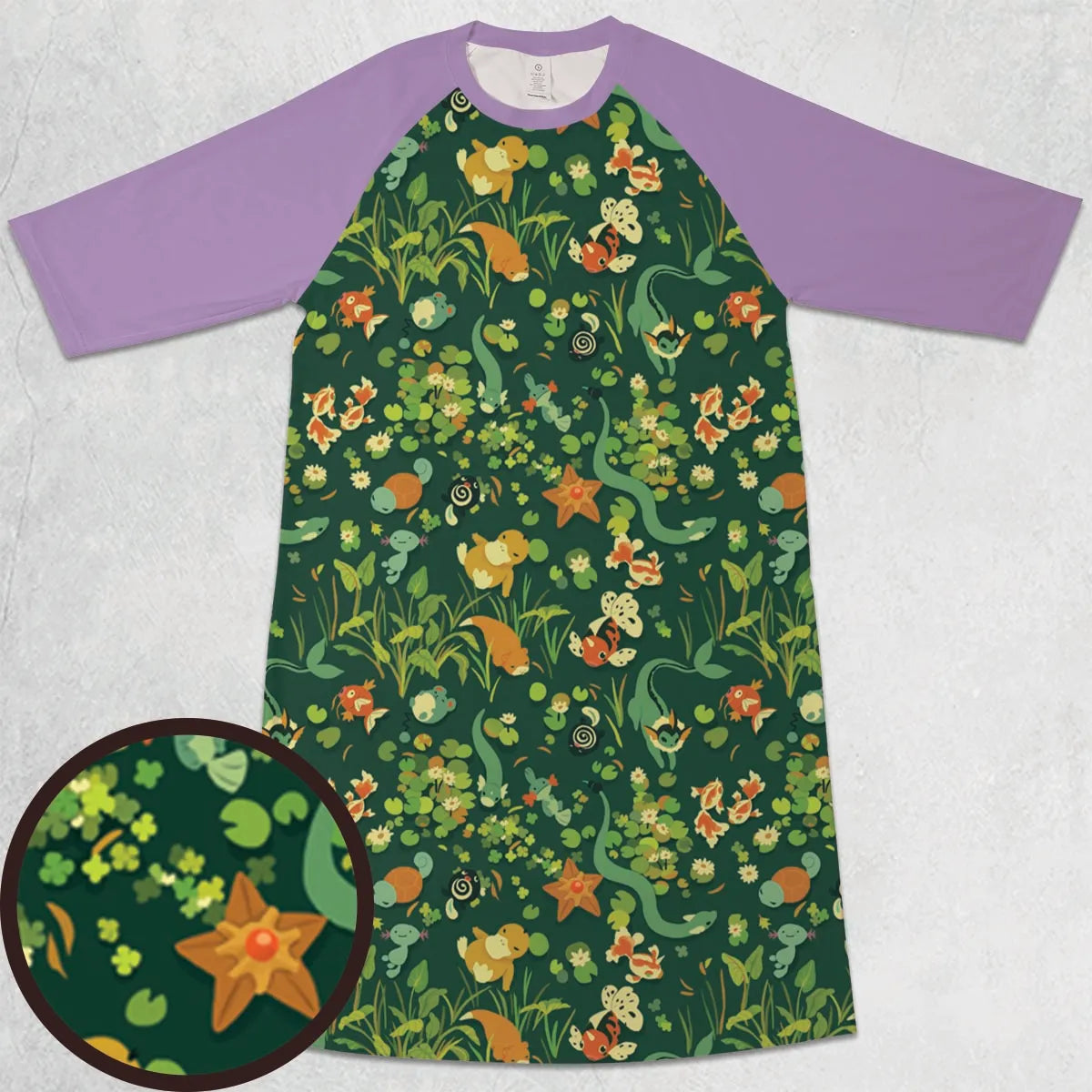 3/4 Sleeve Raglan Dress - QREN7GAV