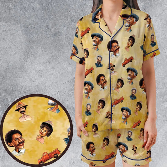 Satin Short-Sleeve Pajamas Set - 87S9FP9R